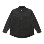 Unisex Vintage Washed Denim Shirt Jacket • 100% Cotton
