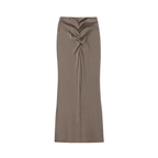 Vintage Washed Drawstring Maxi Skirt