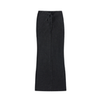 Vintage Washed Drawstring Maxi Skirt