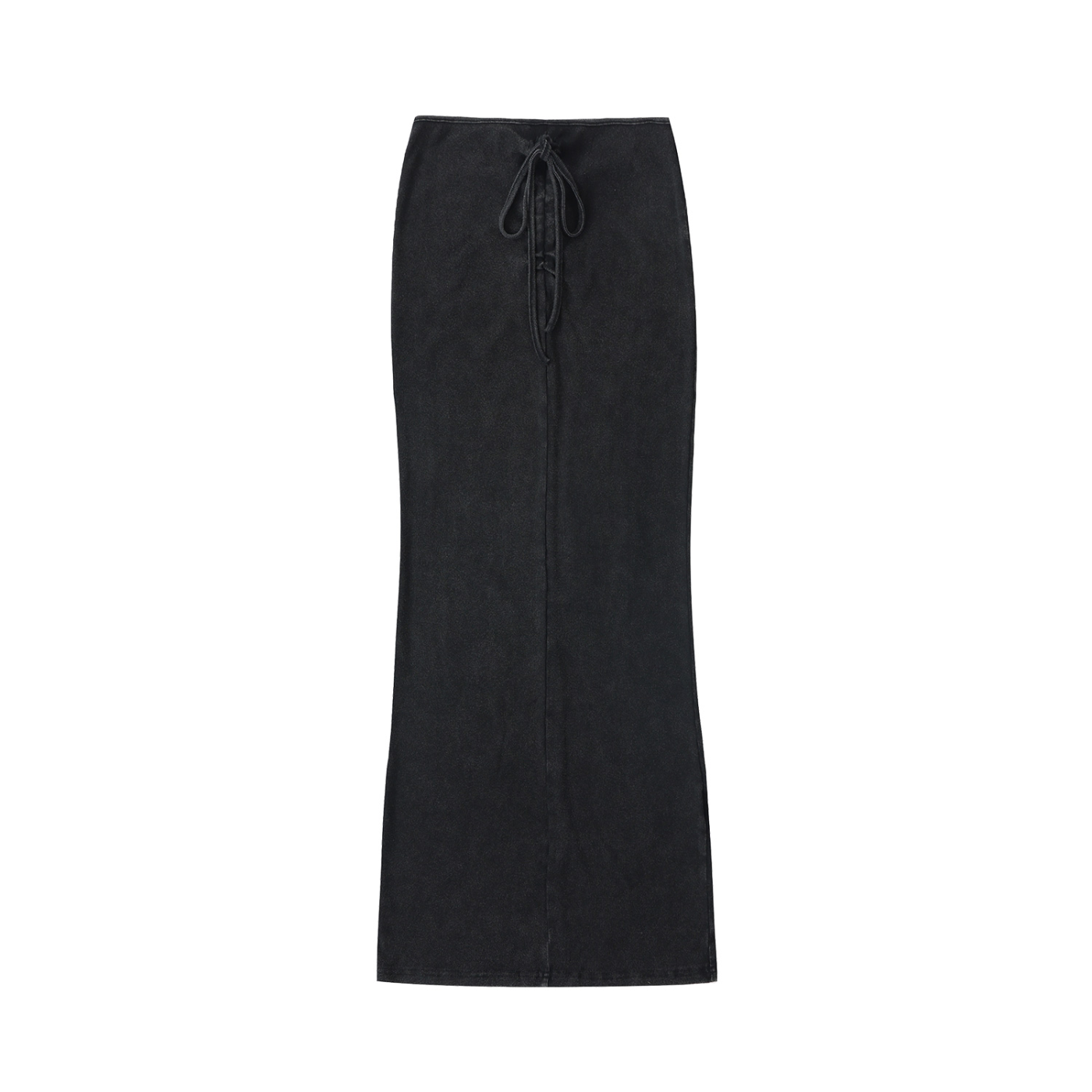 Vintage Washed Drawstring Maxi Skirt