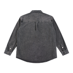 Unisex Vintage Washed Denim Shirt Jacket • 100% Cotton