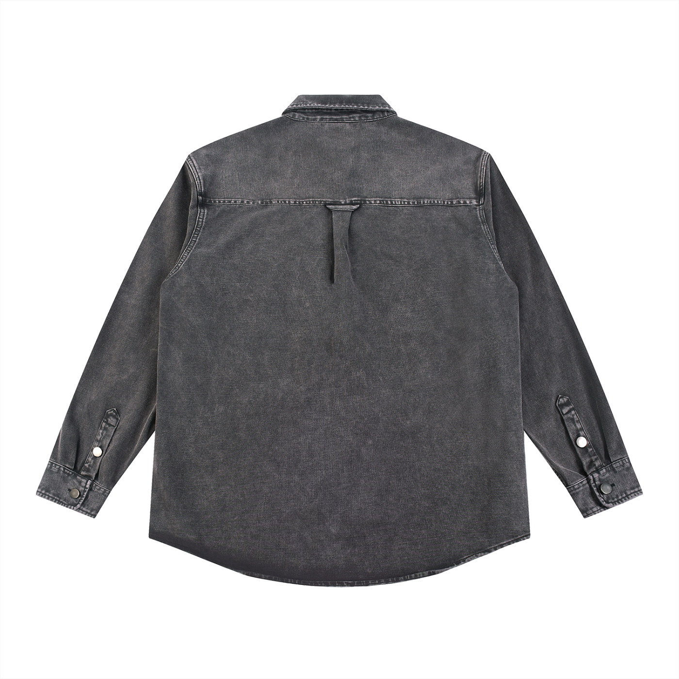 Unisex Vintage Washed Denim Shirt Jacket • 100% Cotton