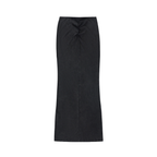 Vintage Washed Drawstring Maxi Skirt