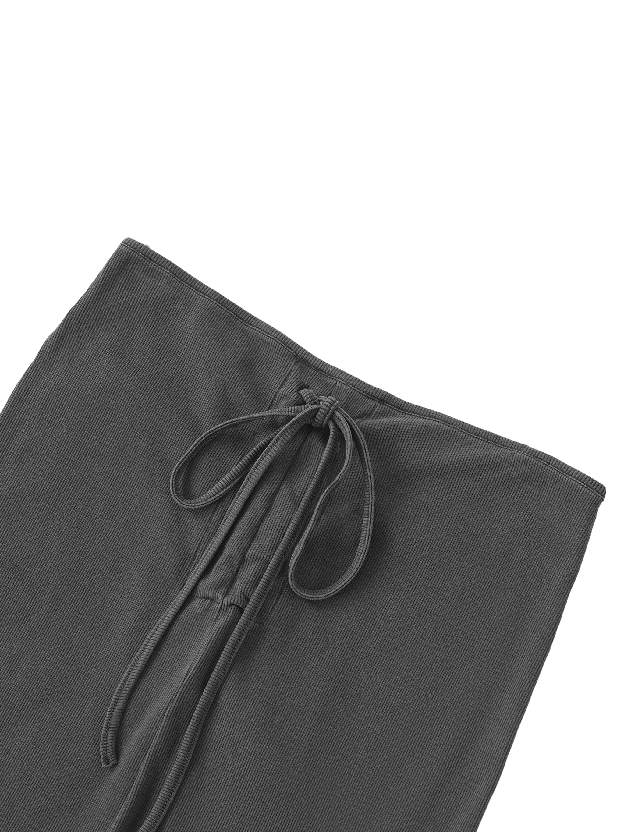 Vintage Washed Drawstring Maxi Skirt