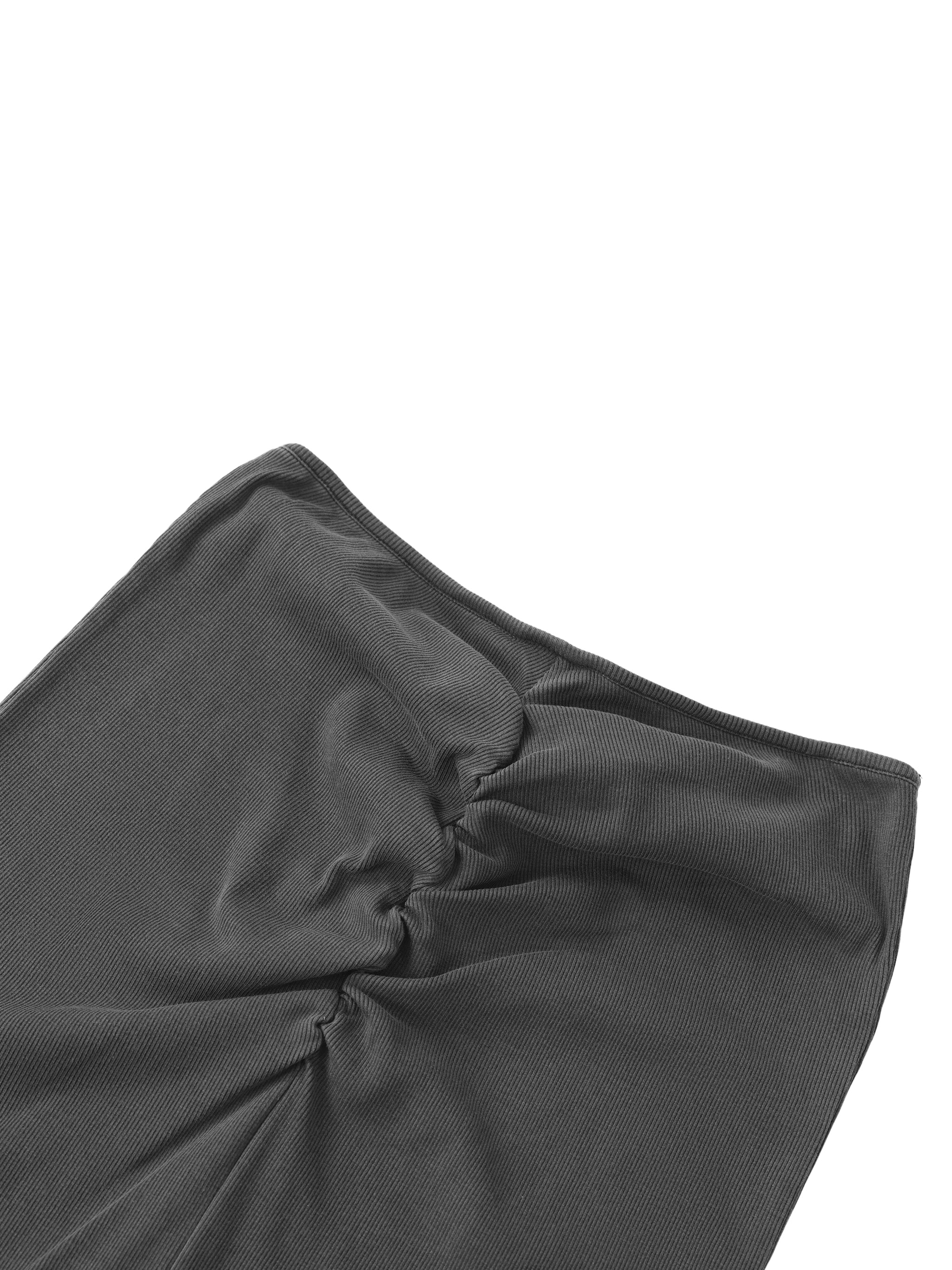 Vintage Washed Drawstring Maxi Skirt