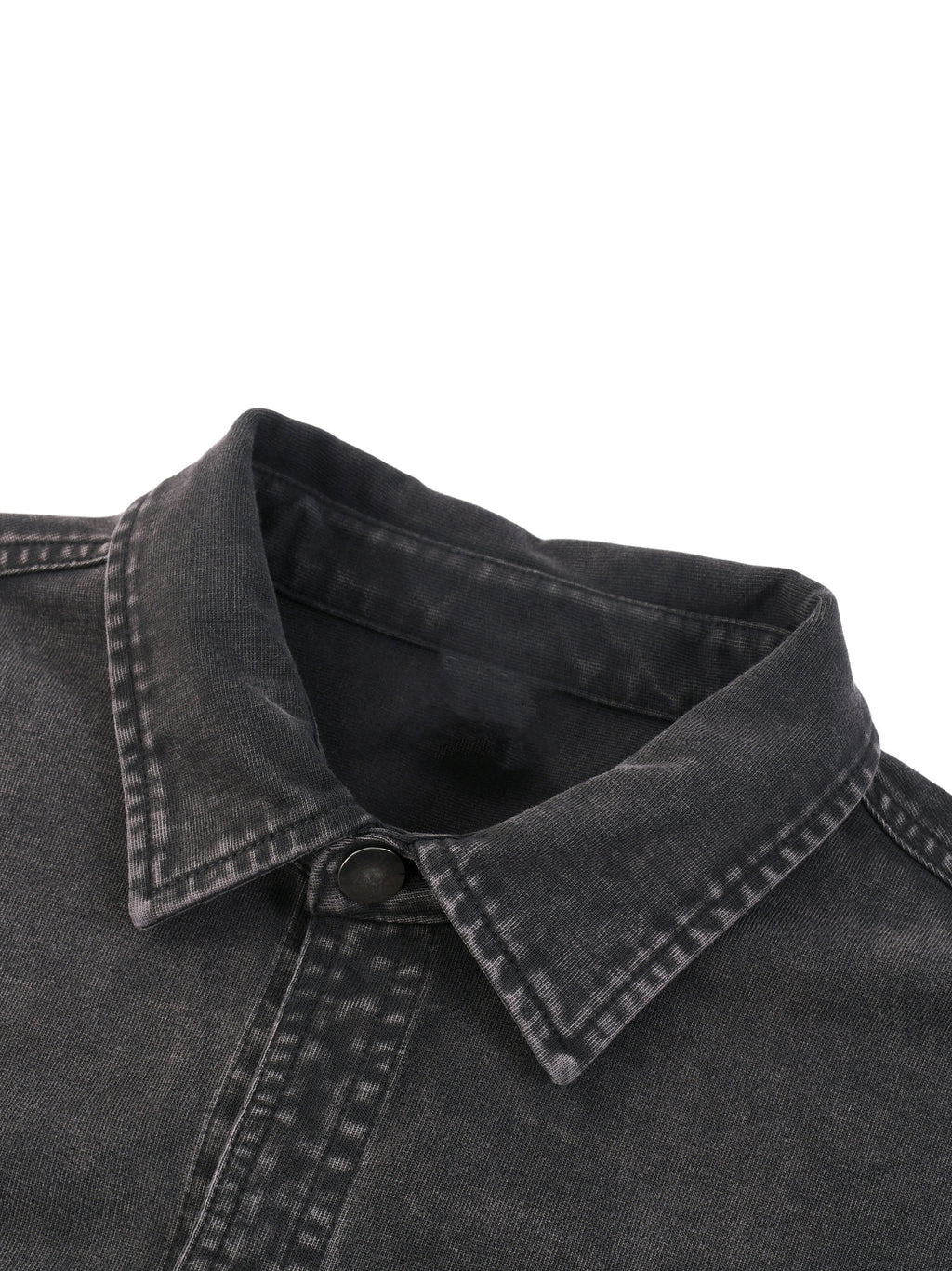 Unisex Vintage Washed Denim Shirt Jacket • 100% Cotton
