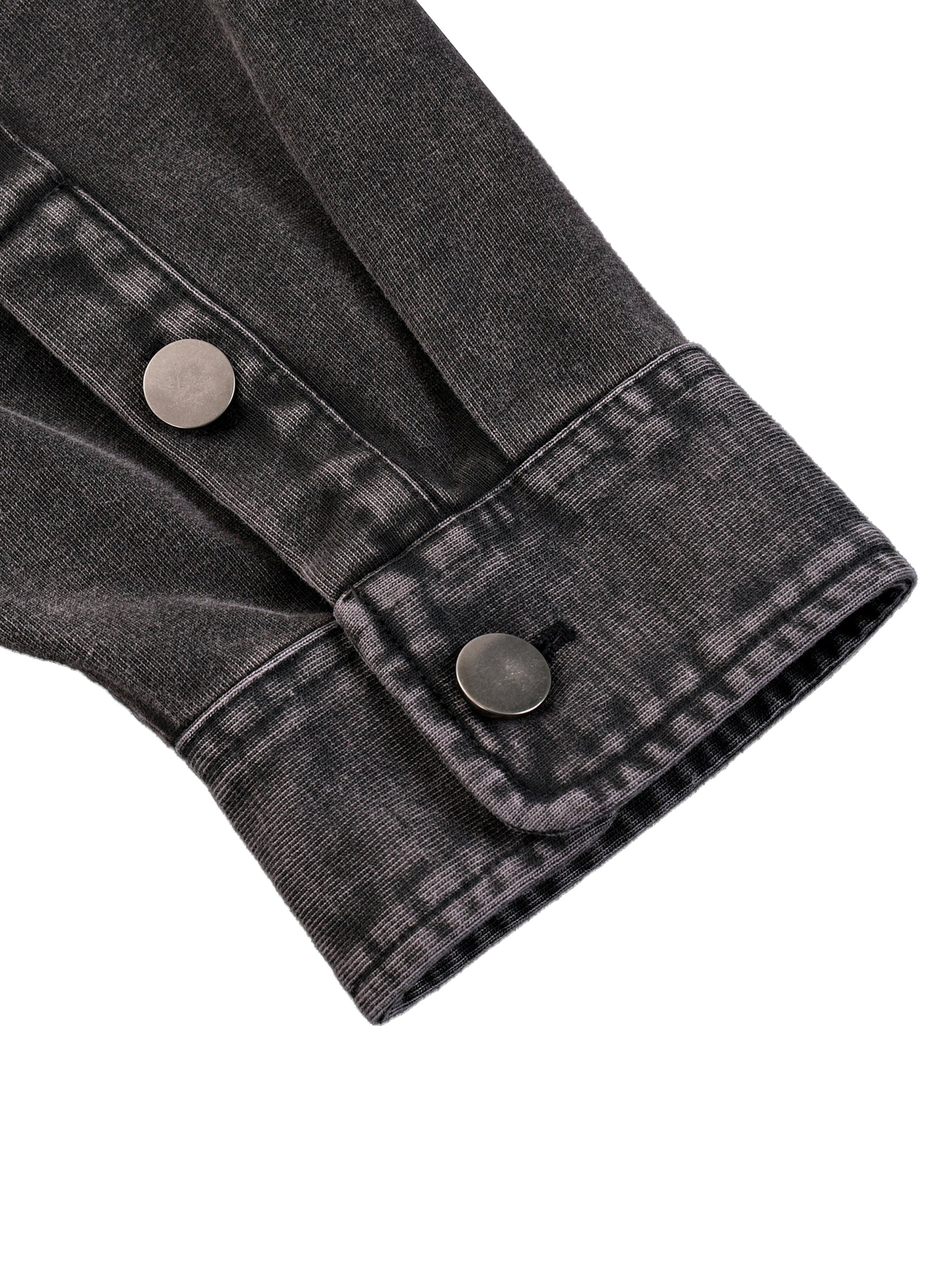 Unisex Vintage Washed Denim Shirt Jacket • 100% Cotton